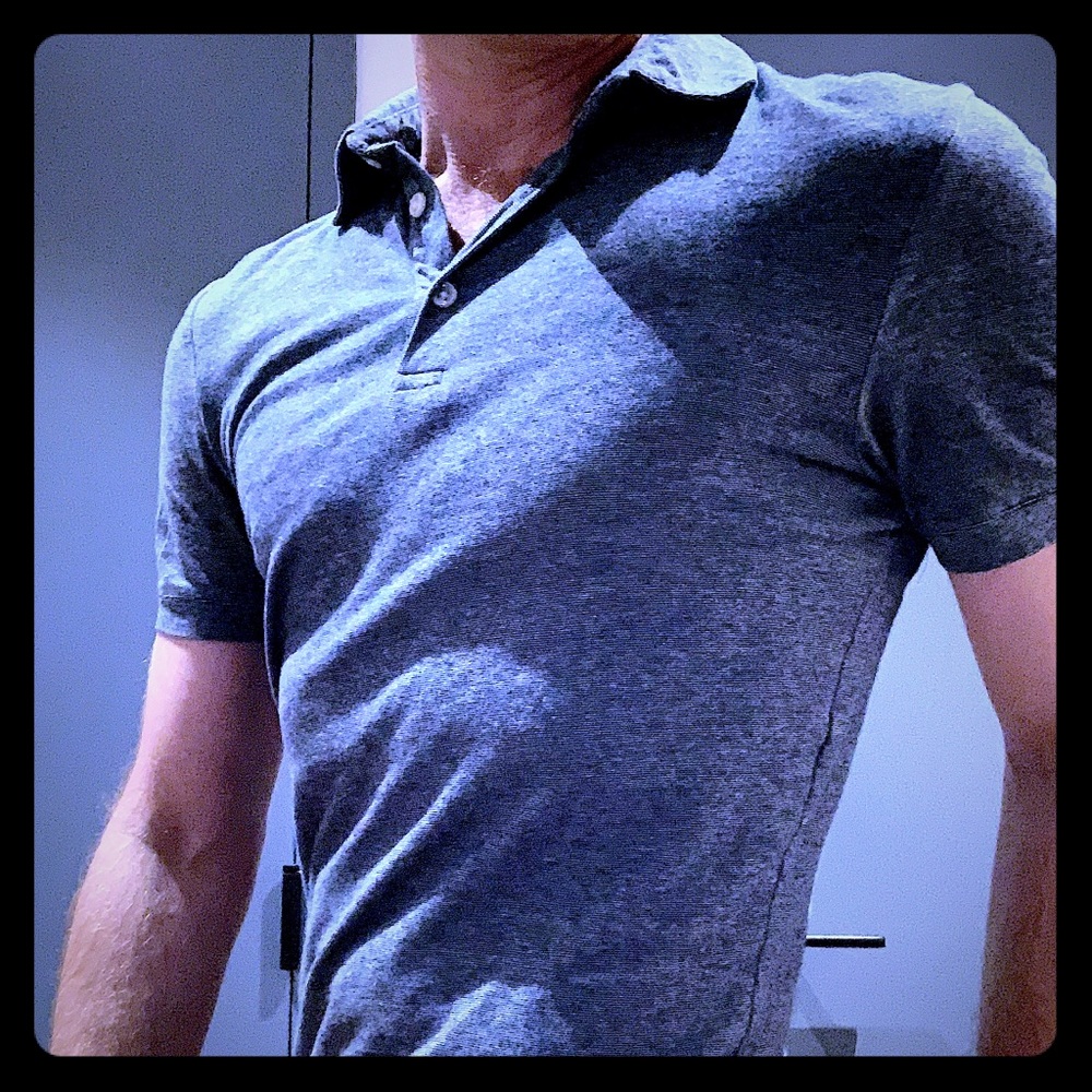 H&M Shirt - Blue/White Striped Lined